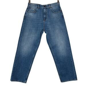 NWT 6397 Skater High Rise Relaxed Straight Leg Jeans SIZE 29 x 30 Stone Blue